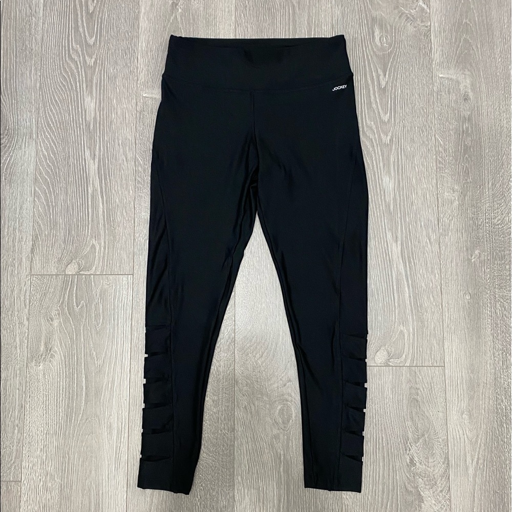 JOCKEY // WORKOUT LEGGINGS WITH MESH LEG PANELS
